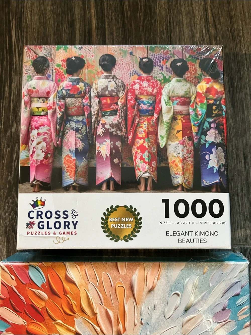 2 new Cross & Glory 1000-Piece Puzzle color explosion Kimono Beauties